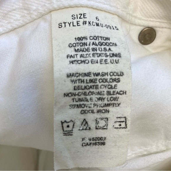 Vintage Y2K DKNY Jeans Straight Leg High Waist White USA Made Size 6 - Picture 6 of 15